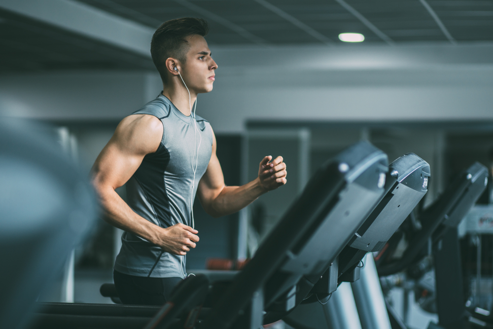 man at the gym