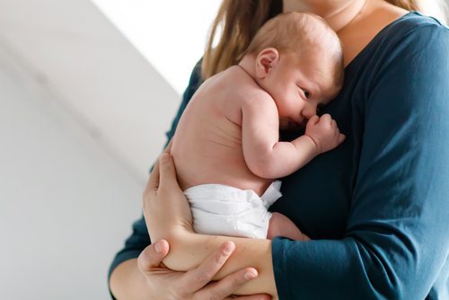 woman with baby