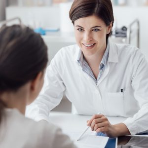 female consultation at fertility clinic