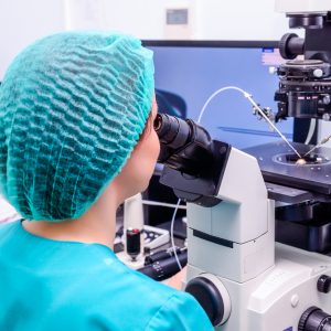 woman in a fertility clinic