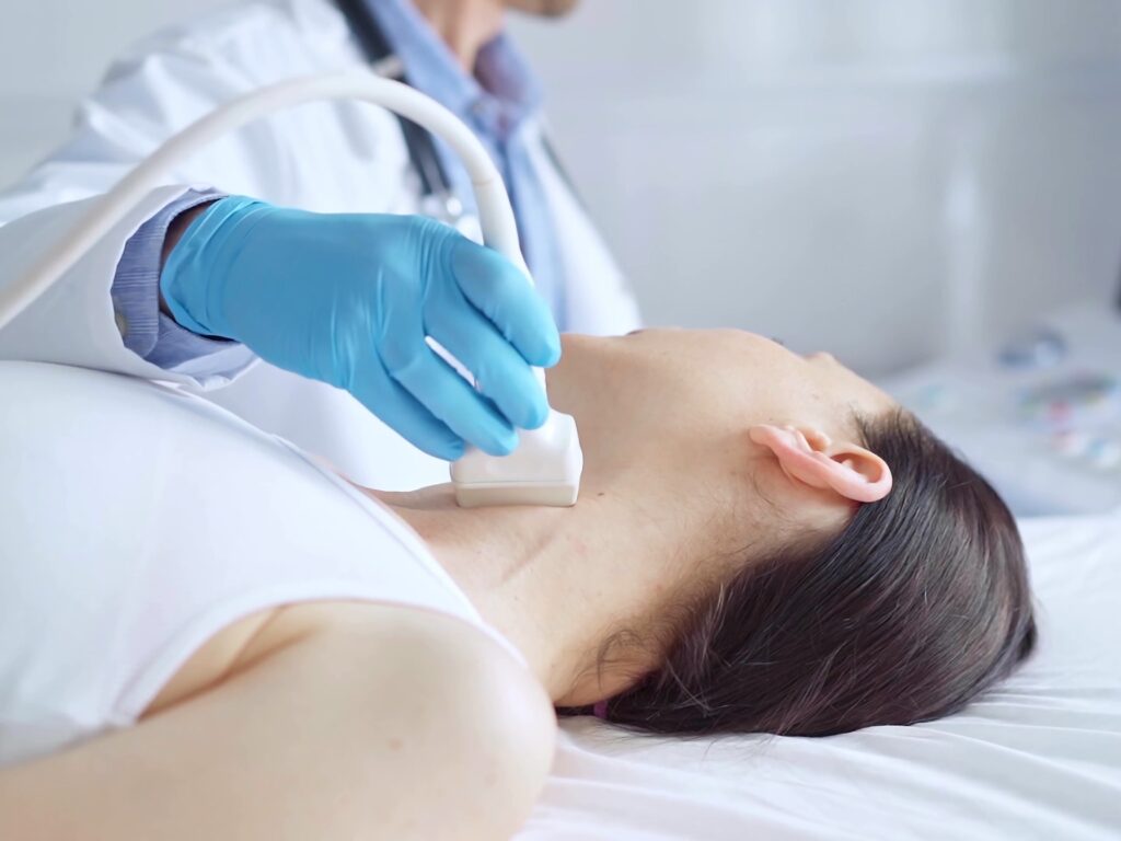 doctor wearing medical gloves