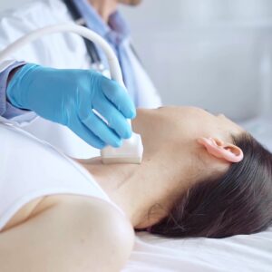 doctor wearing medical gloves